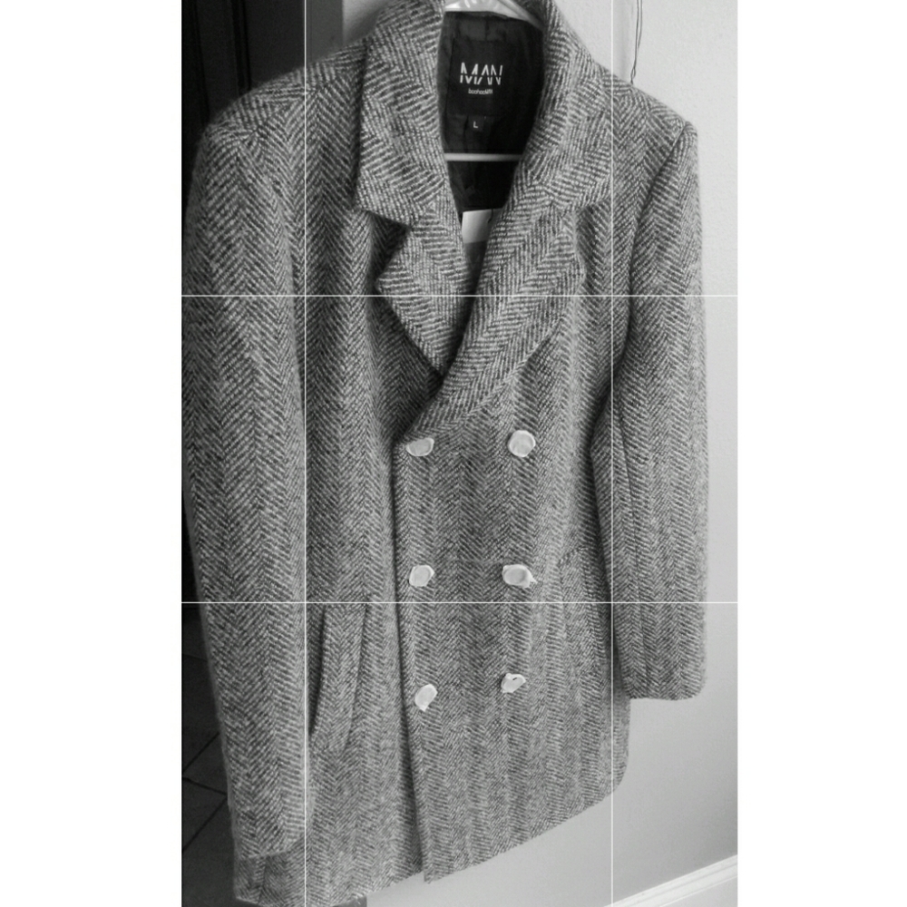 Wool blend HerringtonDouble breasted overcoat